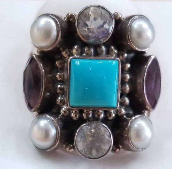 Sterling Silver and Gemstone Ring 