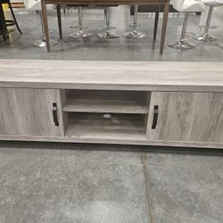 Wide Cement Gray TV Stand (71") 
