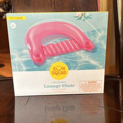 New! Pink Inflatable Pool Float Chair