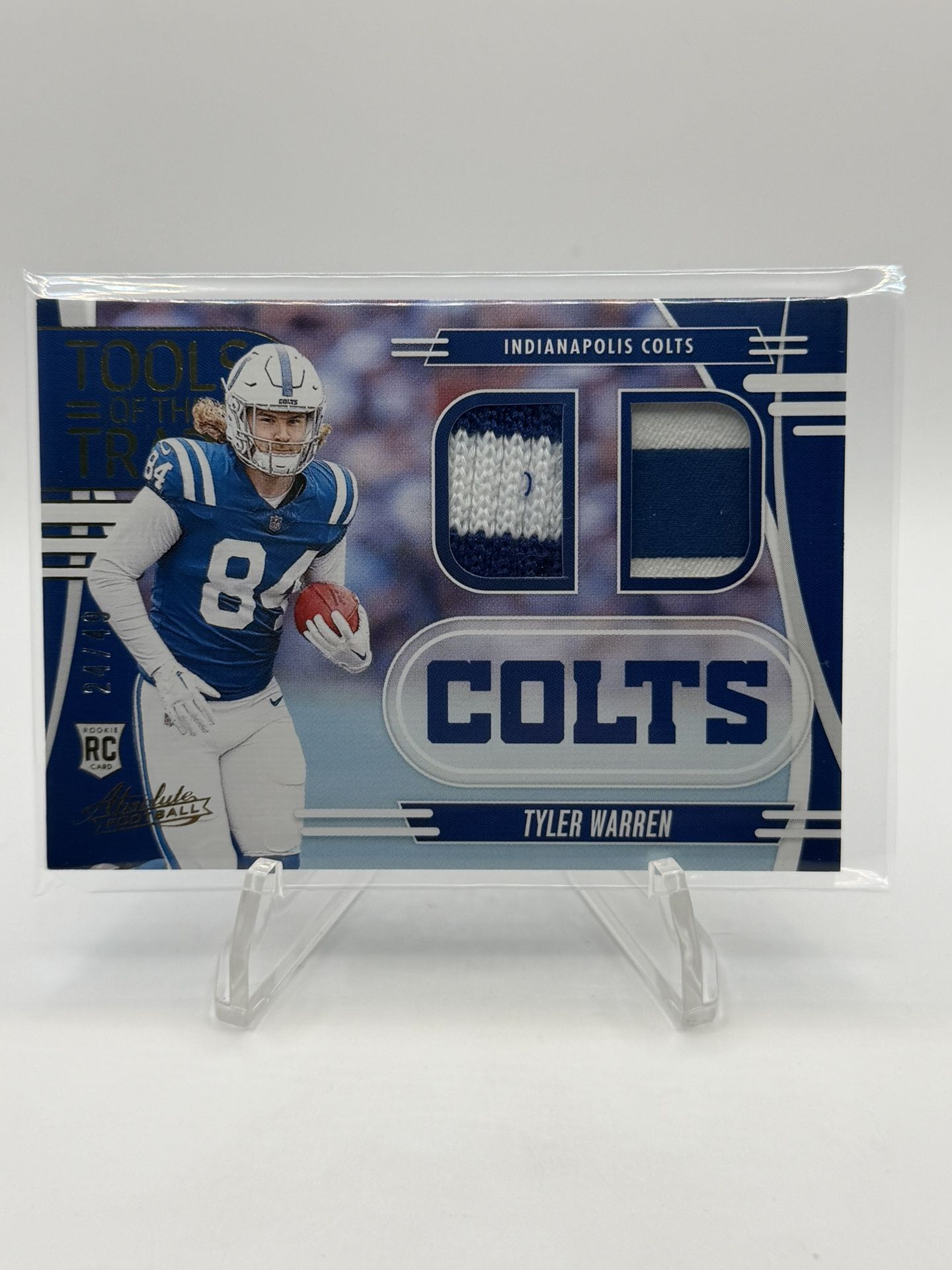 Tyler Warren Dual Patch Rookie Numbered /49