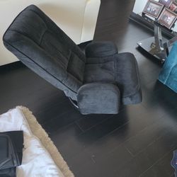 Black Video Game Floor Recliner Chair