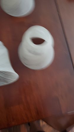 4 ceiling fan shades.
