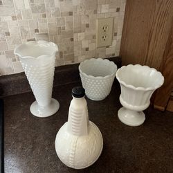 Milk glass Lot ($140) 4 Items / Or Individual Sold