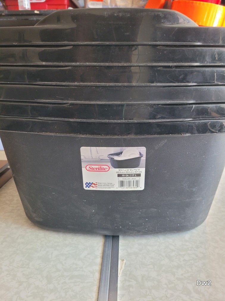 Sterilite 18 Qt Dishpan 6ct