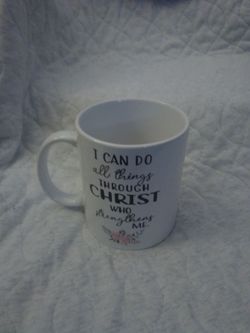Philippians 4:13.- I Cam Do All Things Scripture Mug.