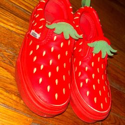 Strawberry Vans Size 12 Girls
