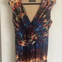 Colorful abstract print dress