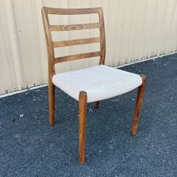 Mid Century Modern Danish Solid Rosewood Dining Chair By Niels Otto Moller Model 85