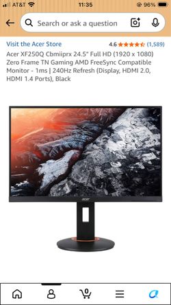 Acer XF250Q 24.5" Full HD Gaming Monitor