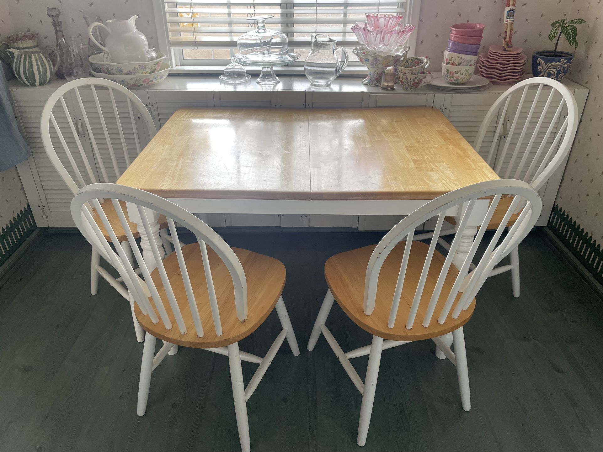 Farmhouse Kitchen Table And 4 Chairs 