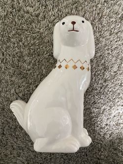 Pier One Lot Of 2 Ceramic Dog Statue 🐶 10in