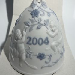 LLADRO Retired 2004 Christmas Bell Blue Angels 01016737 New in Box