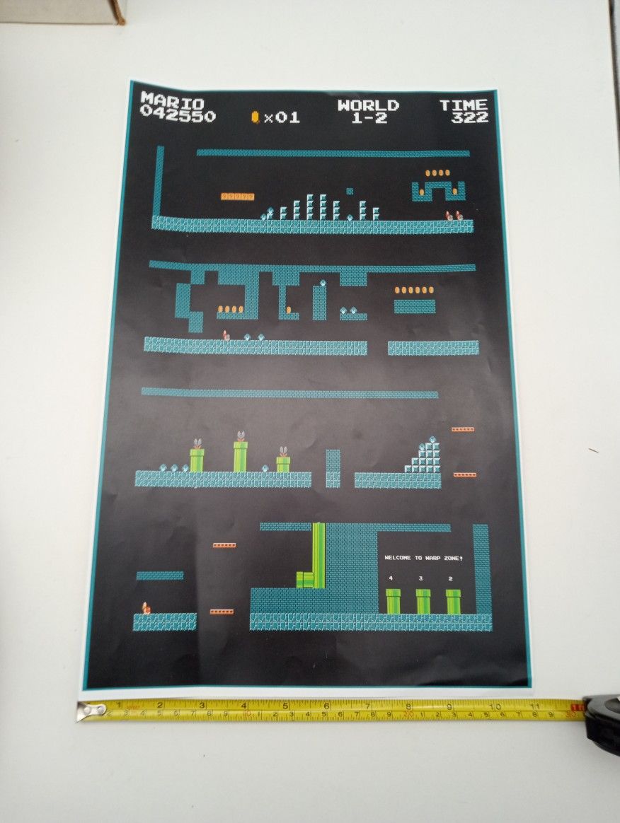 Mario. Poster/print-out.