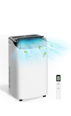 12,000 BTU Portable Air Conditioner Cools Up to 500 Sq.Ft, 3-IN-1 Energy Efficient Portable AC Unit with Remote Control & Installation Kits for Large 