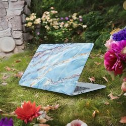 Light Blue Marble Ultra-Slim, Lightweight Hard Case for MacBook Pro 13" (2016-2023, M2 M1): Tranquil Protection Meets Serene Style!
