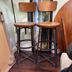 West Elm Bar Stools x2