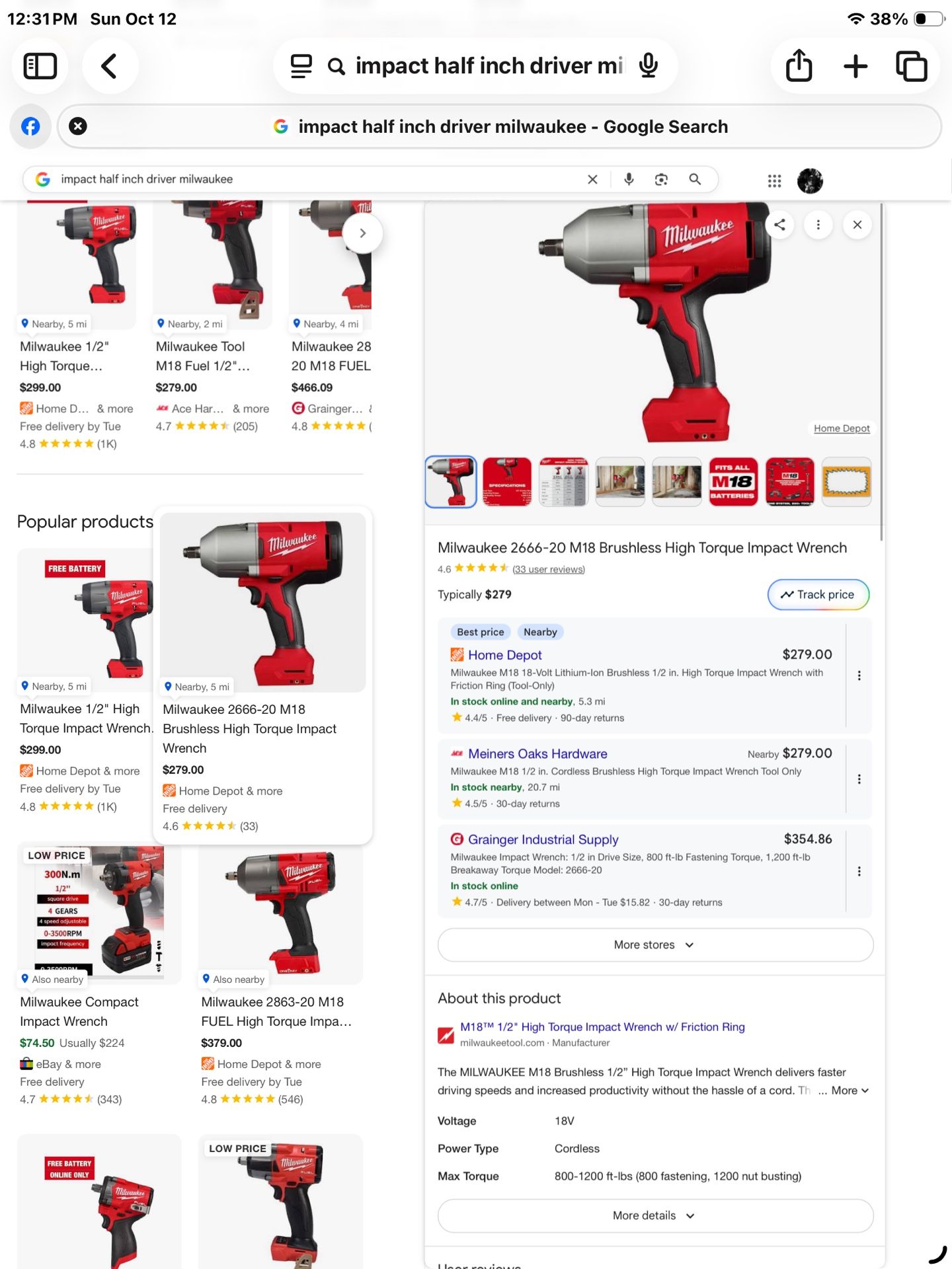 Half Inch Impact Drill