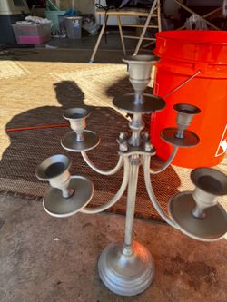 5-Arm Metal Candelabra Candle Holder