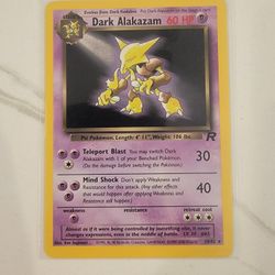 LP+ Dark Alakazam 18/82 Pokemon TCG card Non-Holo 1(contact info removed) - NM