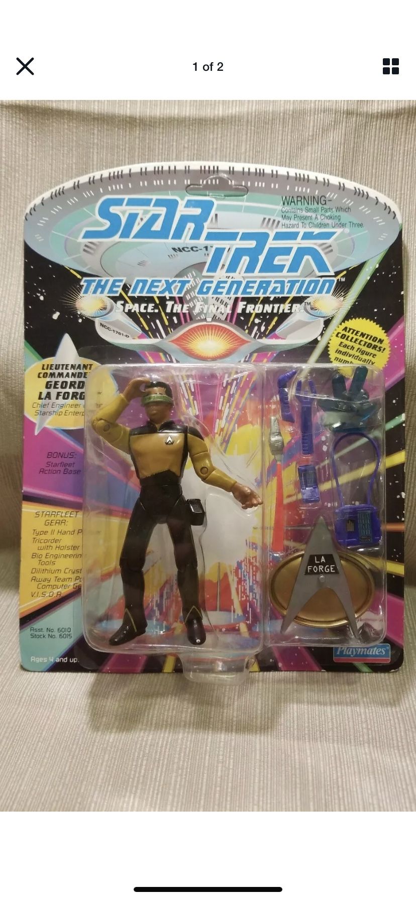STAR TREK TNG GEORDI LA FORGE REMOVABLE