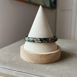 Vintage HandPainted Enamel Bangle Bracelet ( 2.8” ) firm on price