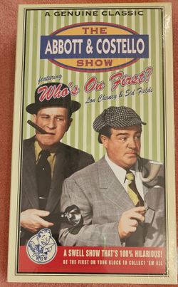 The Abbott & Costello Show VHS featuring Who's On First?