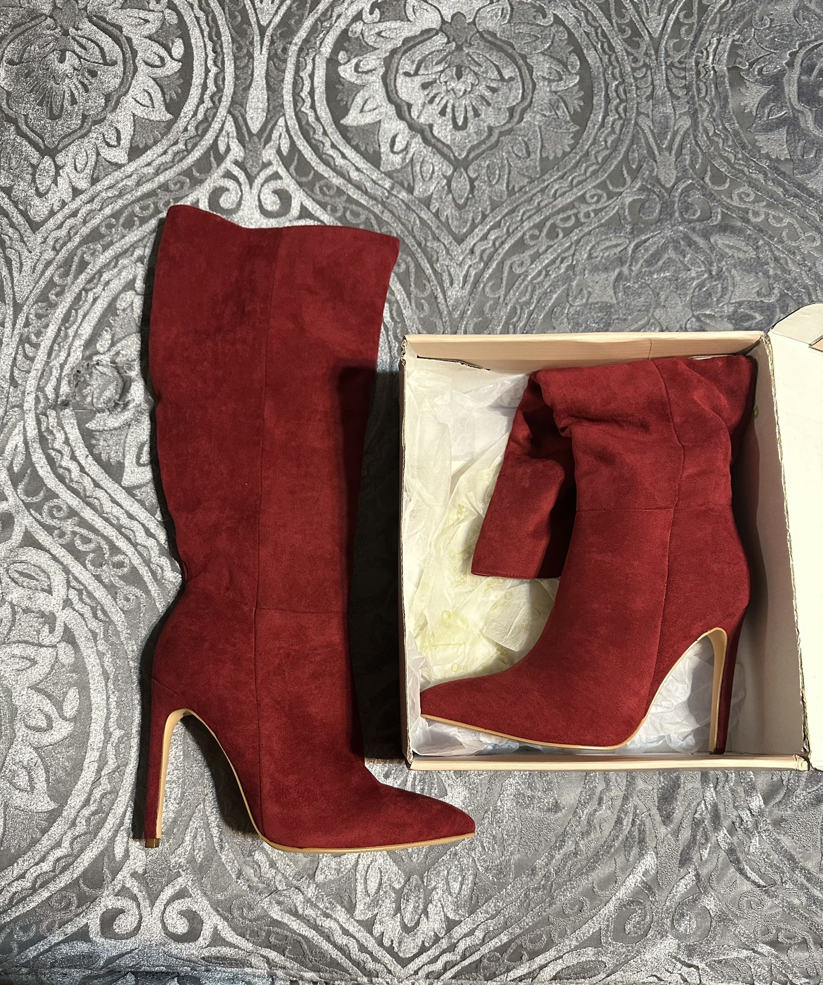 Red Fashion Nova Boots
