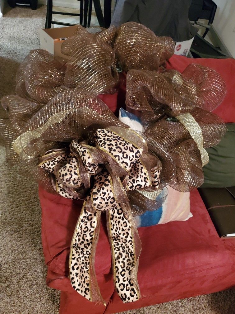 LEOPARD 🐆 🐆 PRINT WREATH