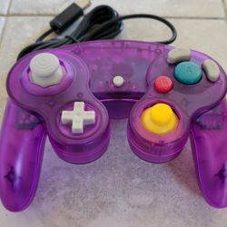 GameCube Controller - Transparent Purple - Nintendo Wii Joystick 