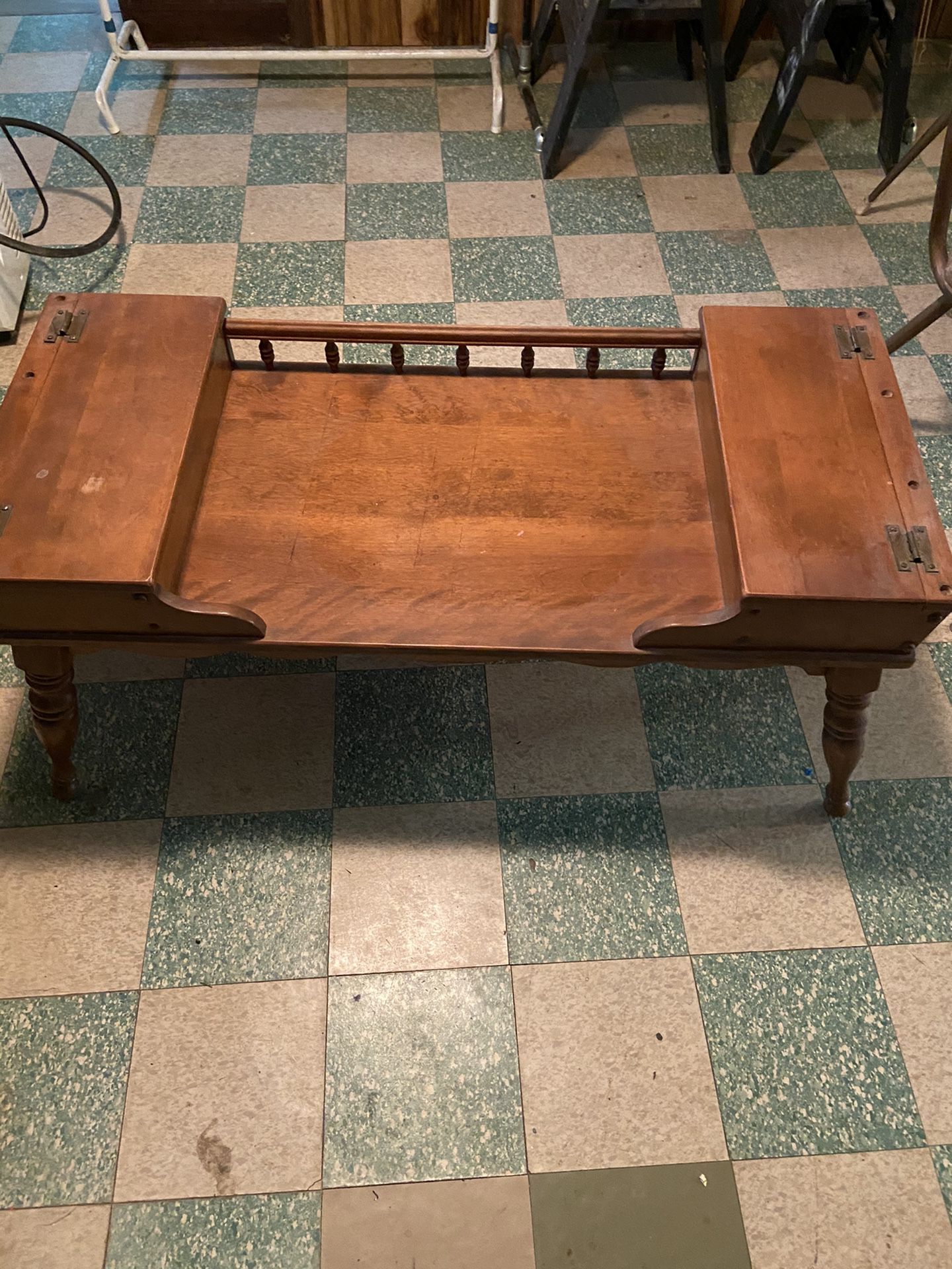 Vintage table ends open storage