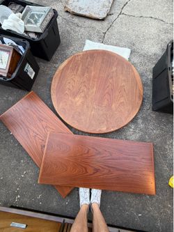 MCM Danish Teak Dining Table Top & Leaves - Vejle Stole Fabrik PROJECT