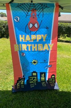 Spider-Man Birthday Party Door Banner