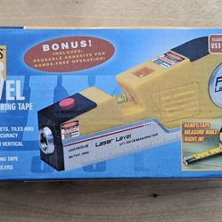 NIB, Fixit Tools Laser Level with 8-ft Measuring Tape. 