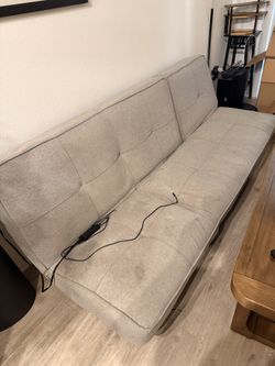 Modern Beige Futon / Sofa – Good Condition