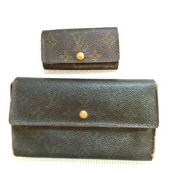 Louis Vuitton lv long monogram leather Wallet & Key Case Lot of 2 Authentic
