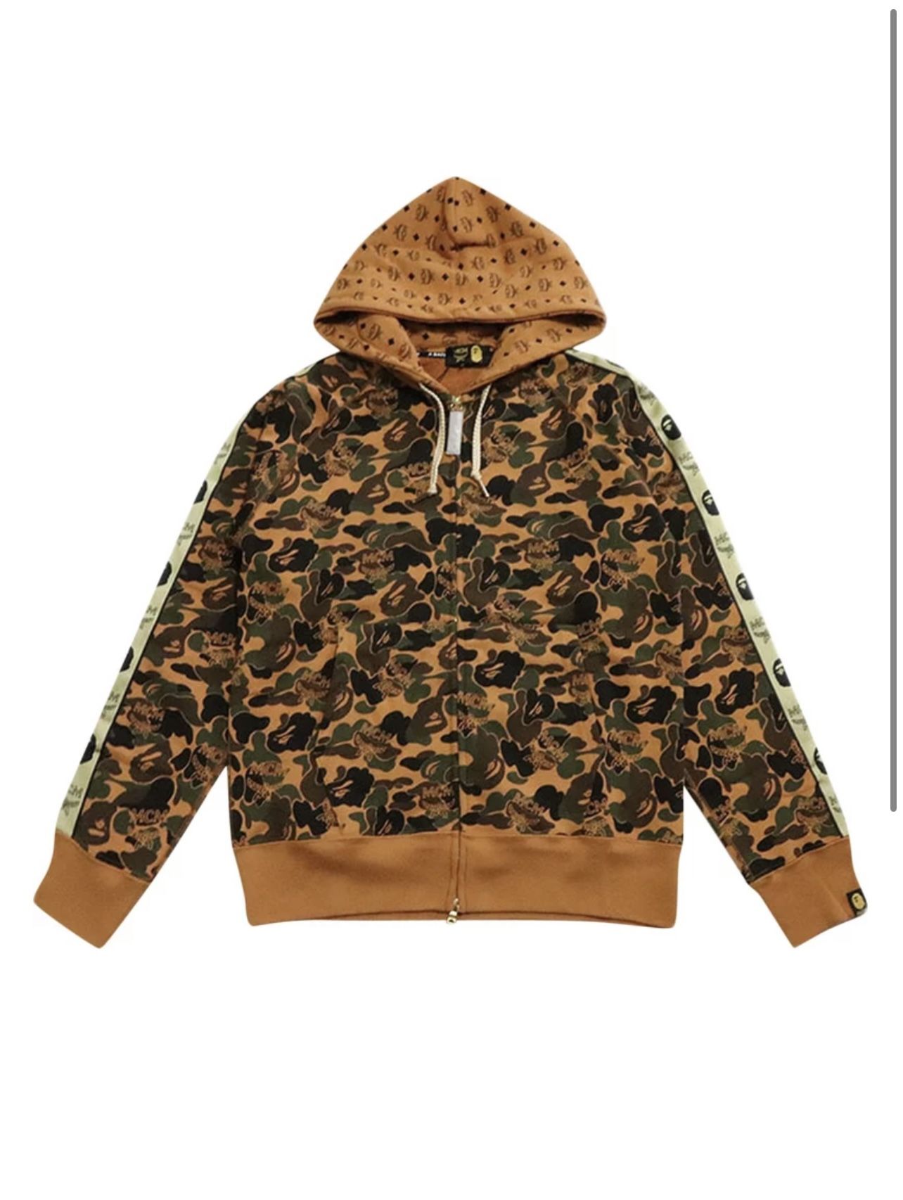 BAPE X MCM HOODIE SIZE MEDIUM 
