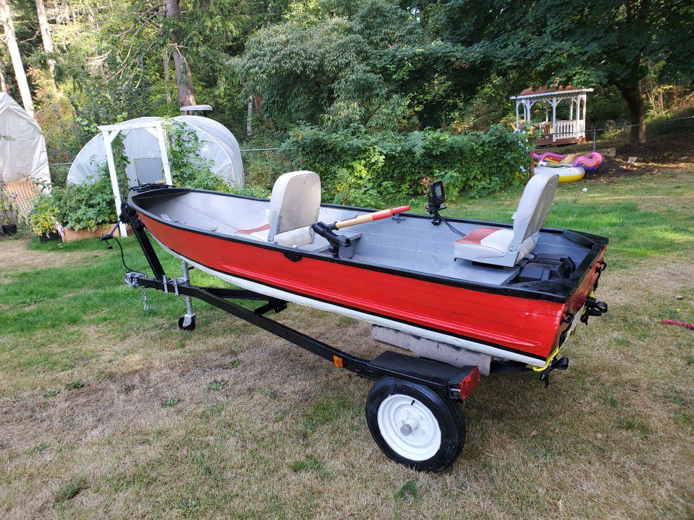 12ft Aluminum Boat With Trailer 