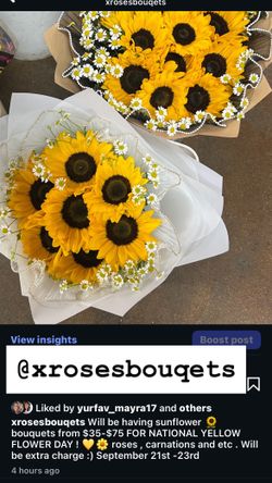 Yellow Flowers For 21st -23rd 