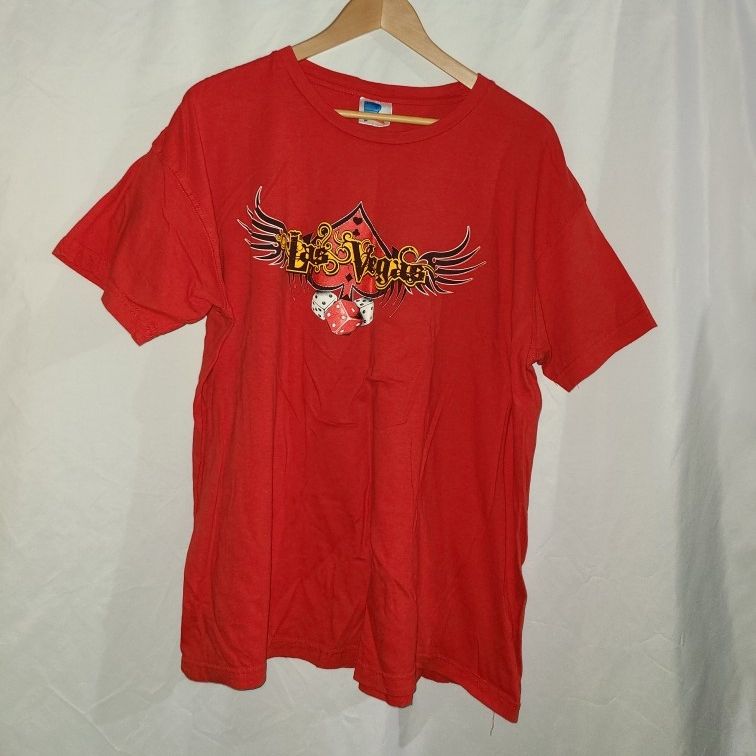  XB Las Vegas Spade Dice Red Short Sleeve T-Shirt Size 2XL