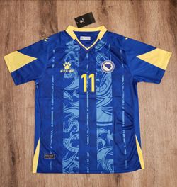 Bosnia Herzegovina Dzeko #11 World Cup Blue Jersey Mens Sizes New