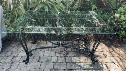 Table glass  52 “ X 25” , 72” X  37”  $125.00 CASH
