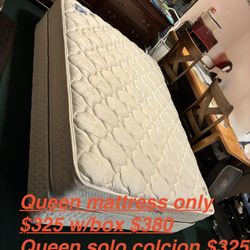 $325/$380-white queen Mattress and box springs.  Just the mattress $325 mattress with boxspring $380  I purchase these from  in Seattle and Tri Cities
