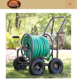 Water Hose Cart With Basket (Hose Not Included)