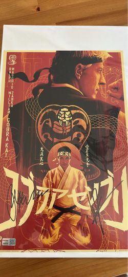 Cobra Kai Signed Poster Ralph Macchio William Zabka