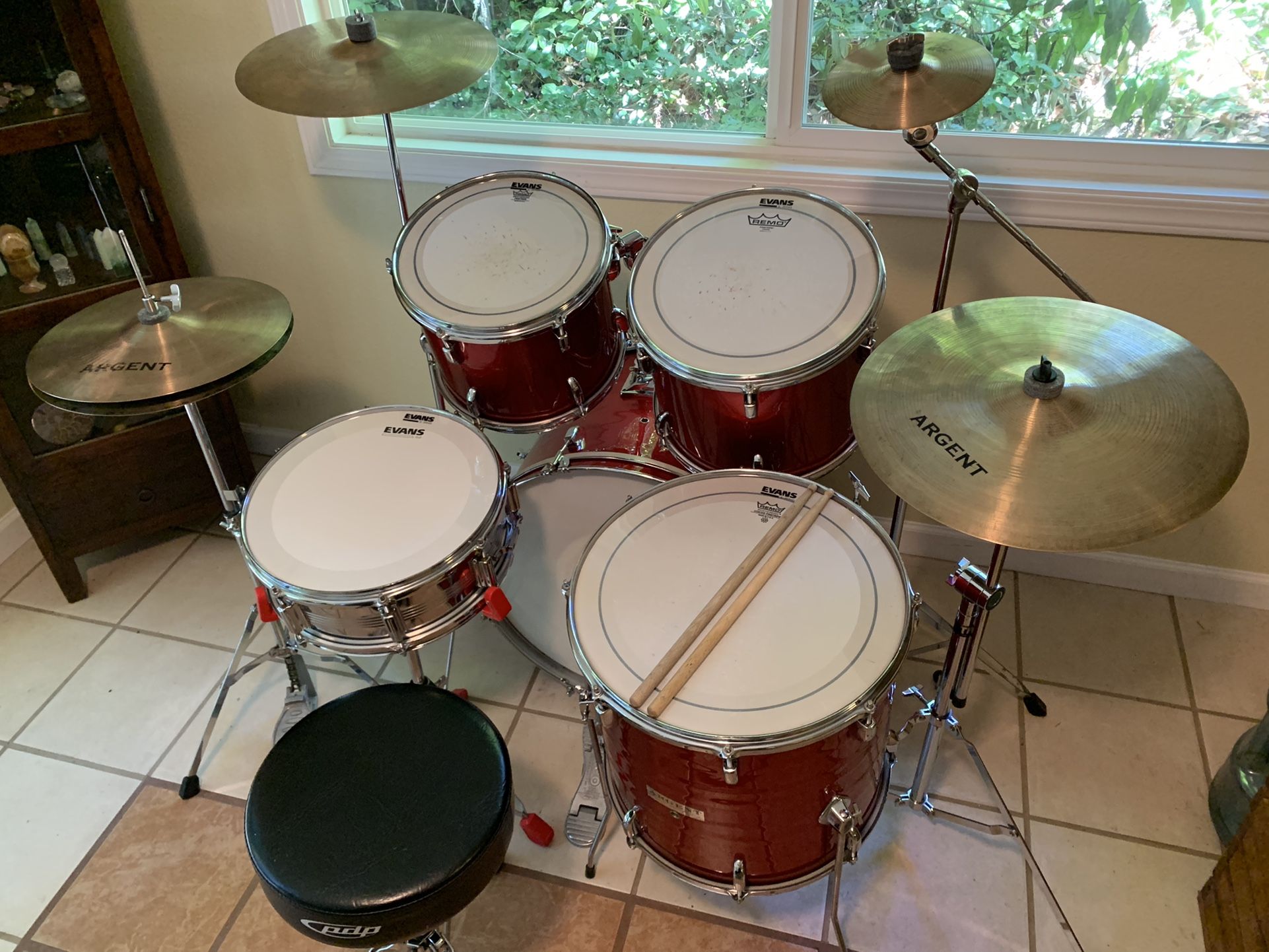 Upgraded Argent Drum Set