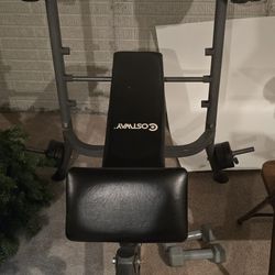 Costway Workout Bench And Weights