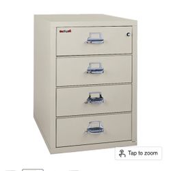 FireKing 1-Hour Fire Rated Card, Check, & Note File Cabinet - 4  Drawers - 
