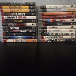 PS3 Video Games $5 Each- Very Well Taken Care Of