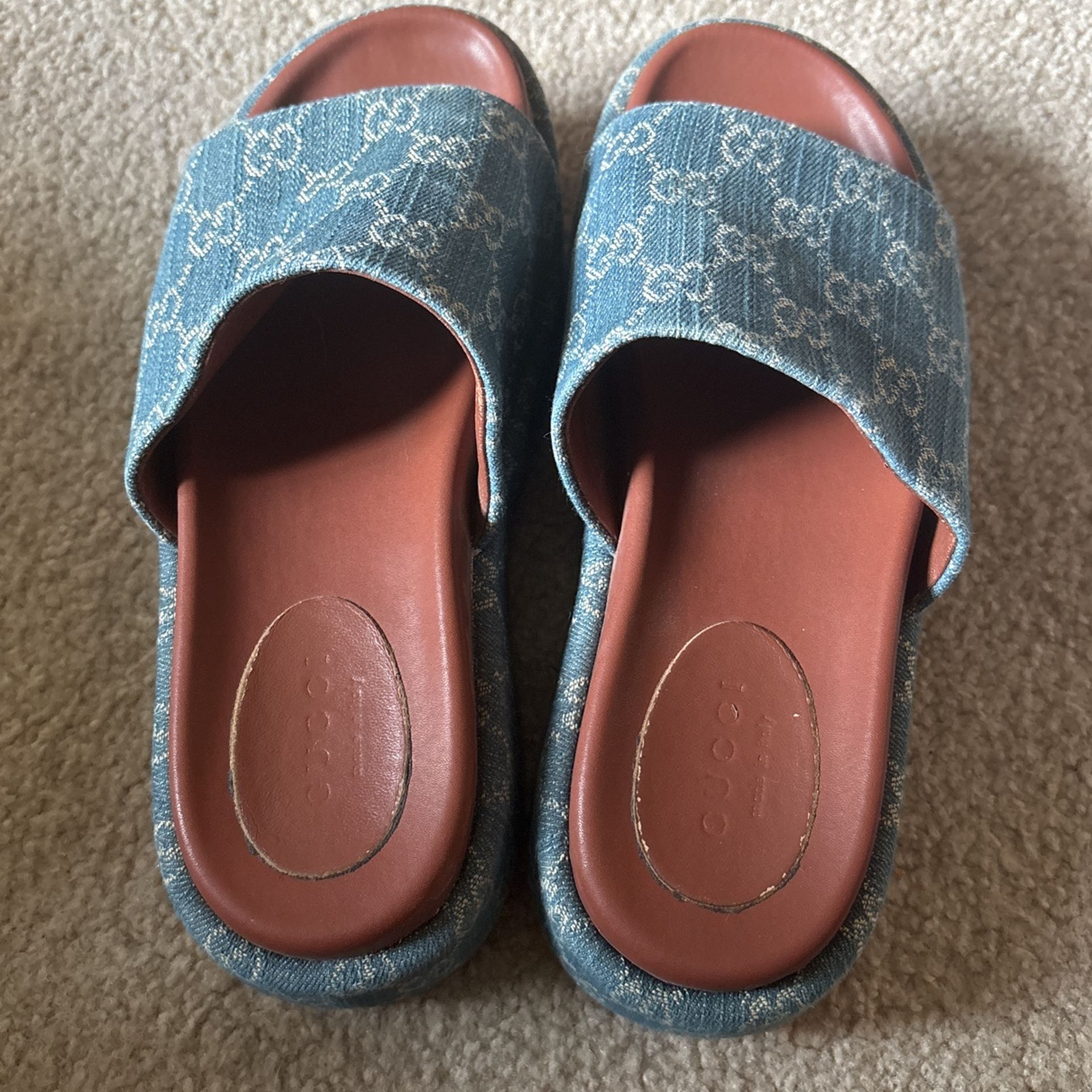 Monogram Gucci Slide