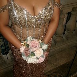 Kambrie Gold Prom Dress